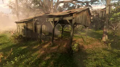 Hitching Post in the Broken Structure in the rear rea