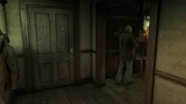 its behind this door in the back