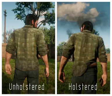 How holstering works on version 4