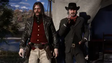 Micah and Dutch before the Ferry