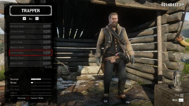 All unlocked and purchasable at Red Redemption 2 - Mods and community