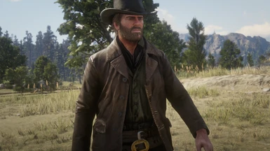 Brown Gunslinger Jacket and Green Shirt