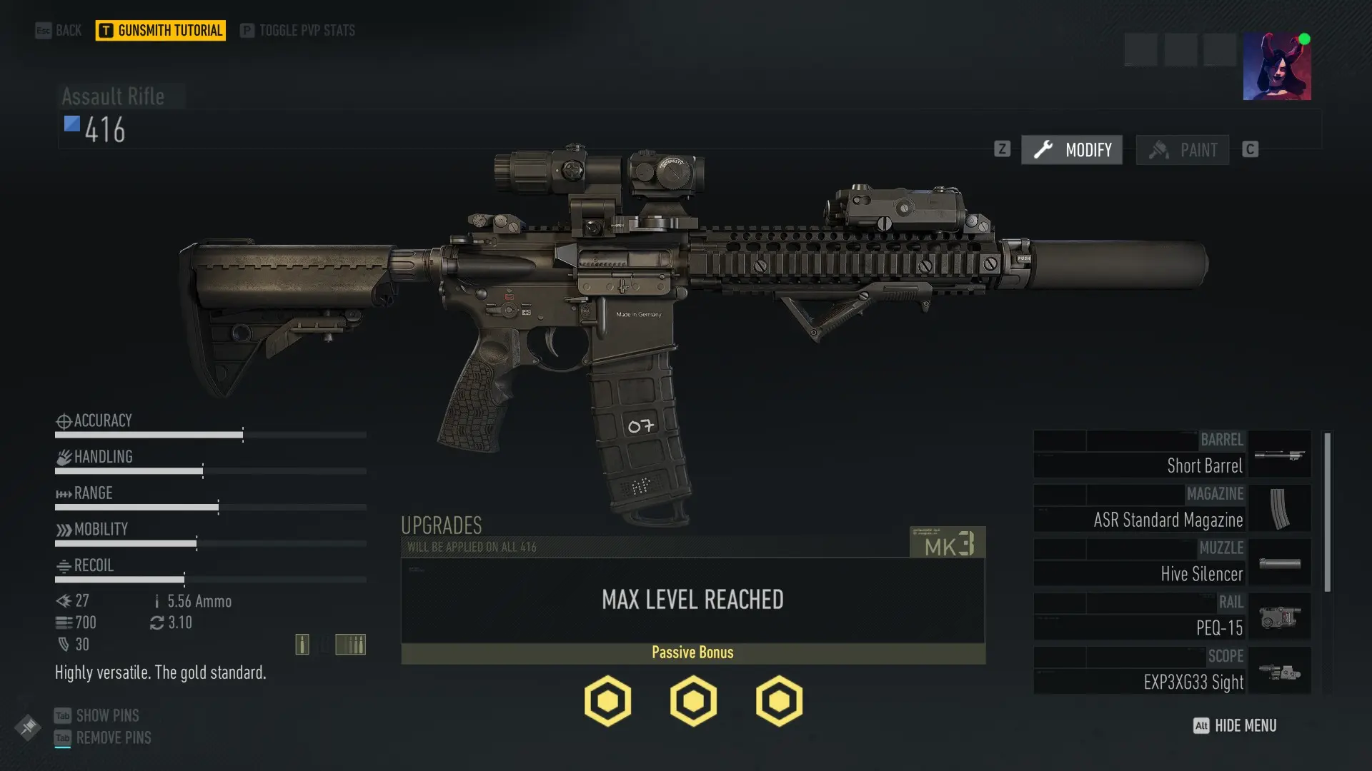 HK416 with MK18 handguard at Ghost Recon Breakpoint Nexus - Mods and ...