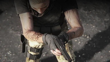 Walker's tattoo with Fury's arm textures