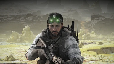 Sam Fisher's Hair with his goggles