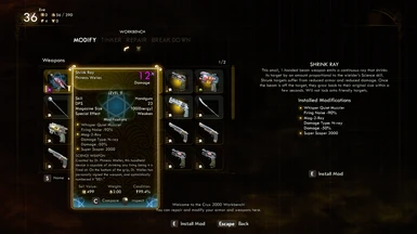 Weapons with Mod Slots