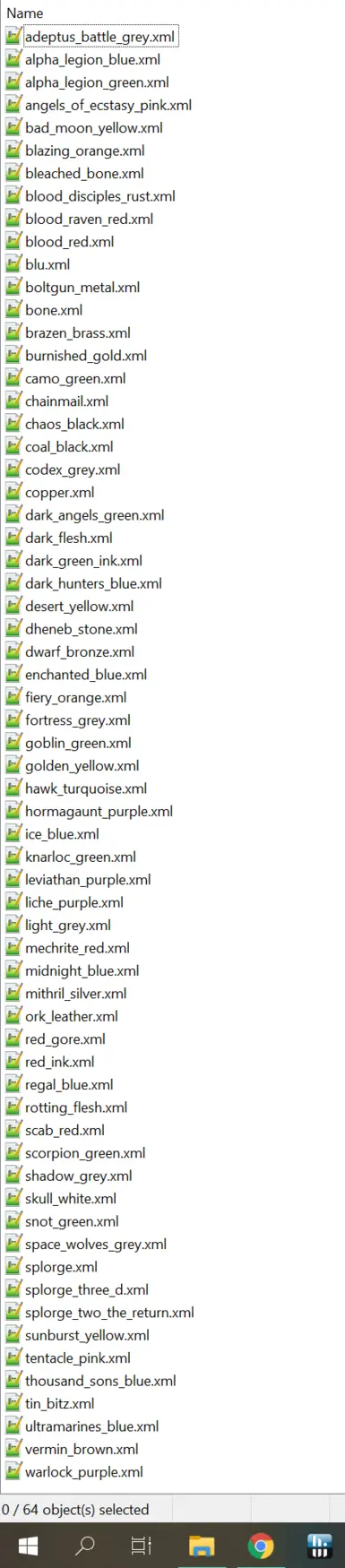 Color pack for texture creation