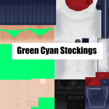 Green Cyan Stockings