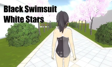 Black-Grey Half Stars Swimsuit