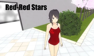 Red-Red Stars Swimsuit