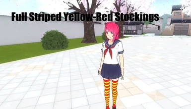 Full Striped Yellow-Red Stockings