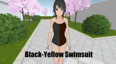 Black and Yellow Swimsuit