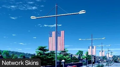 Avenue Lights with Flags (for Network Skins)