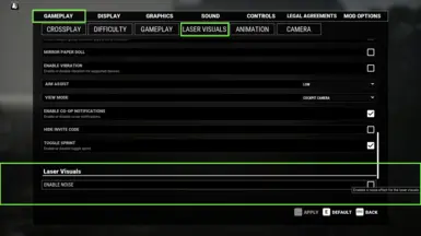Option to toggle noise