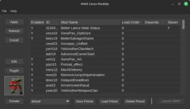 MW5 Linux Modder