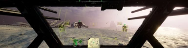 UV&W and other mods combined shining together on Mechwarrior's ice planes in a triple monitor setup