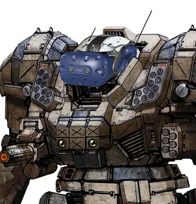 a mechwarrior as armored core v running across the