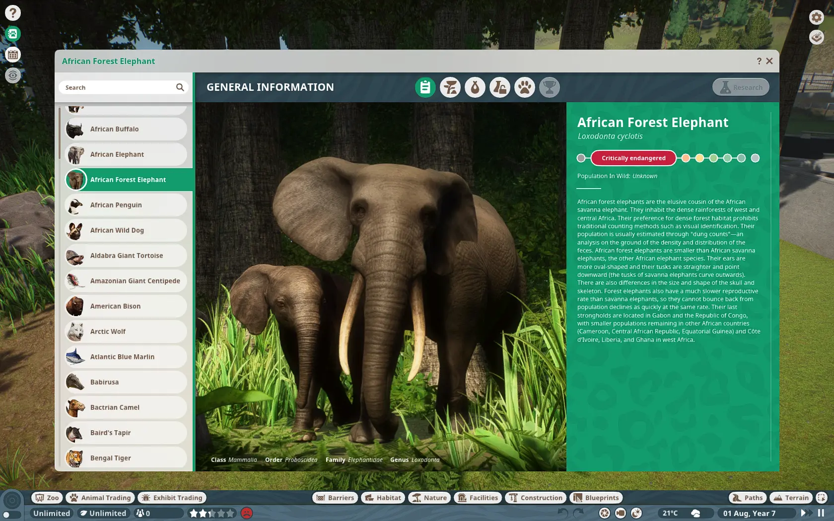 African Forest Elephant - New Species (1.12) at Planet Zoo Nexus - Mods