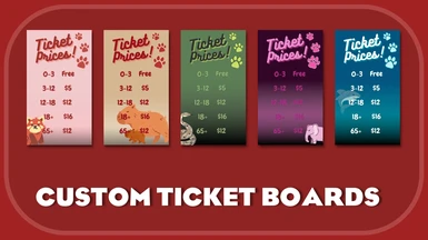 Custom ticket price board (EDU)