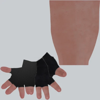 Textured Black Gloves