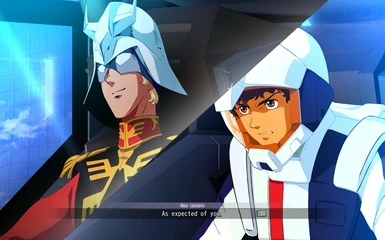 GGCR - Amuro Rey and Char Aznable with voices and texts.
