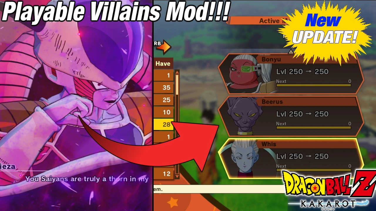 Dlc 4 Update Playable Boss And Npc Characters At Dragon Ball Z Kakarot Nexus Mods And Community 9269