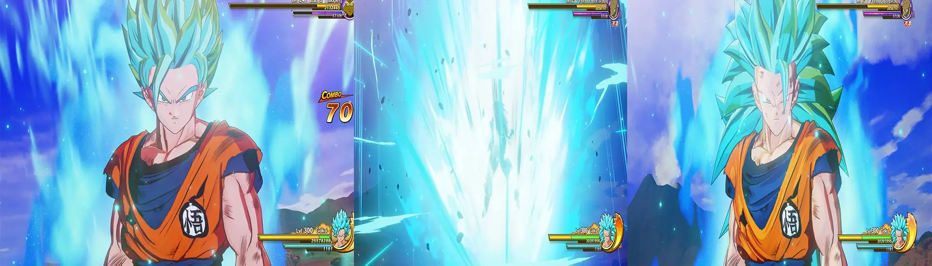 GOKU SUPER SAIYAN BLUE 3 TRANSFORMATION