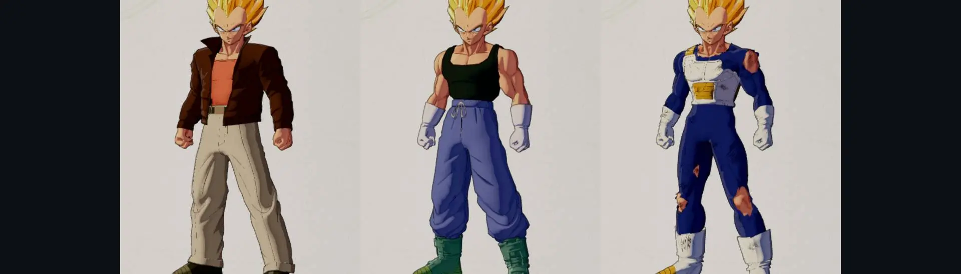 Uniforms EOZ for Vegeta (3 versions) at Dragon Ball Z: Kakarot Nexus ...