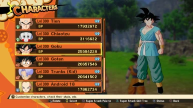 Jay's Playable Characters - Goku (End of Z) in Main Game and DLC2