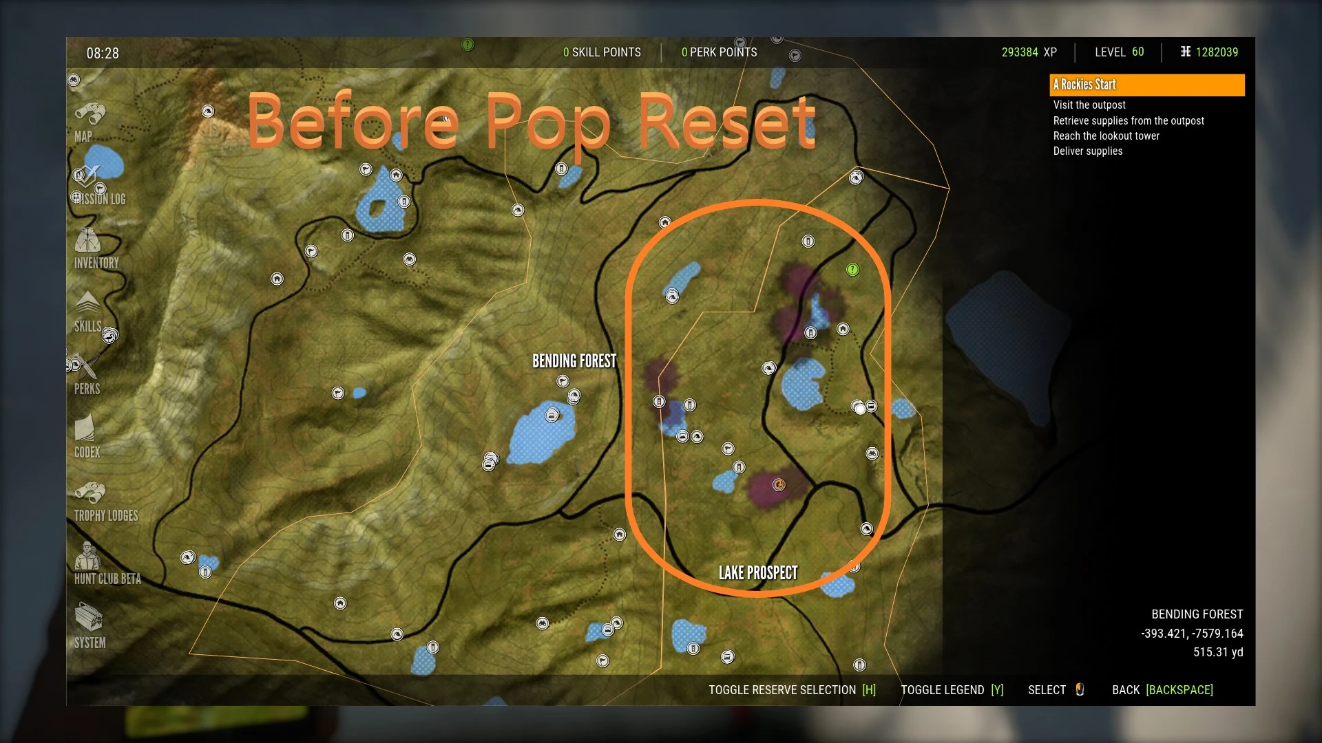 outpost map hunter call of the wild