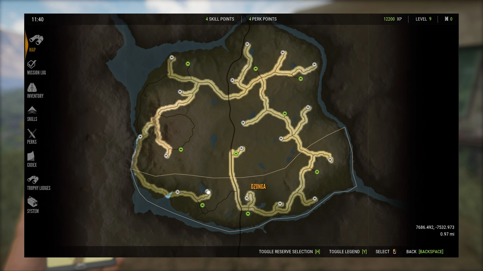 outpost map hunter call of the wild