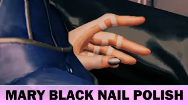 Mary Black Nail Polish