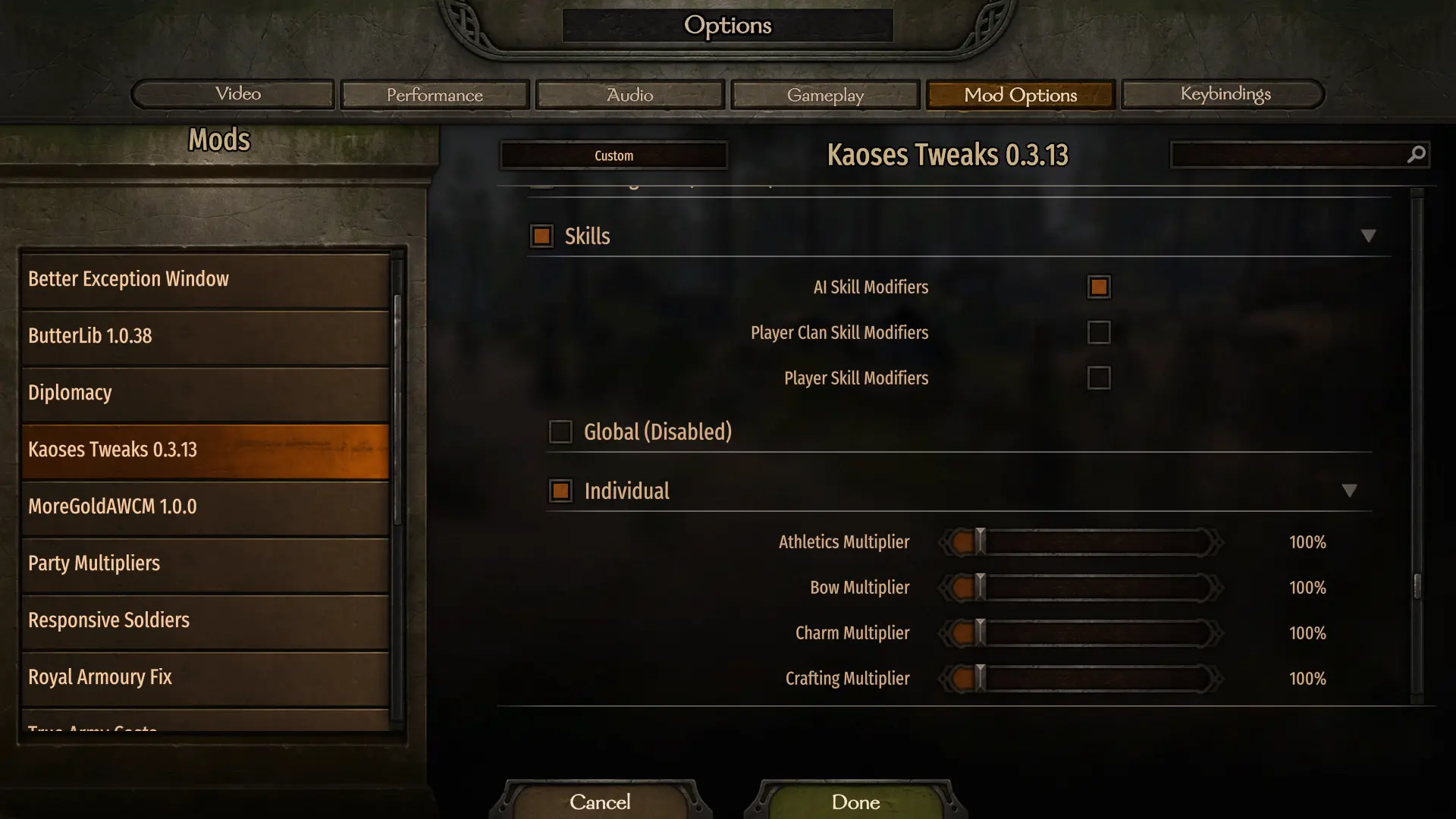 Mount and blade чит моды. Bannerlord MCM menu. Стандартные настройки клавиш мб2 баннерлорд.