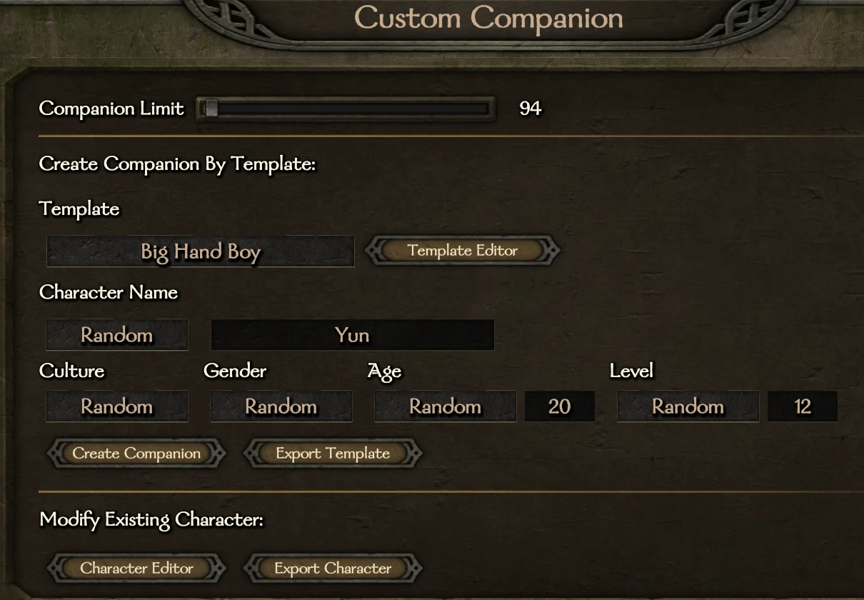 Custom Companion at Mount & Blade II: Bannerlord Nexus - Mods and