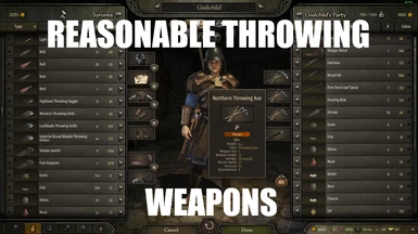 Reasonable Throwing Weapons