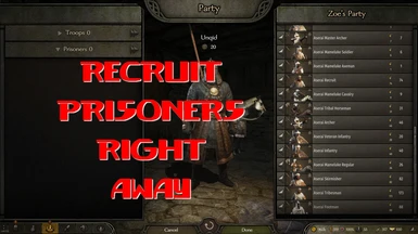 Recruit Prisoners Right Away