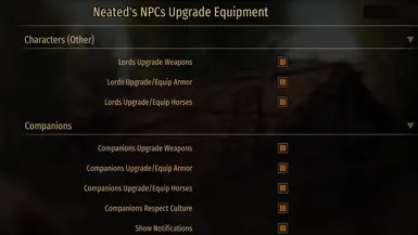Mod configuration