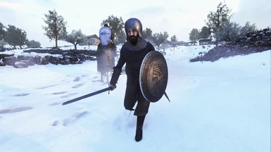 Jon Snow armor (black) and Stark helmet by GulagEnabler