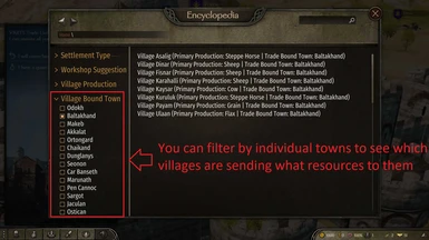 Trade Bound Town Based Filtering