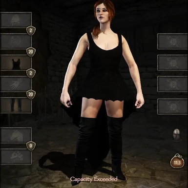 Raven Dress with Black Overknee Boots