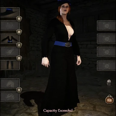 A black Witch Dress, matching the Witch Hat from 1.4
