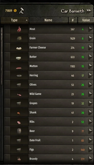 Better Food and Imports - Food Variety for Bannerlord