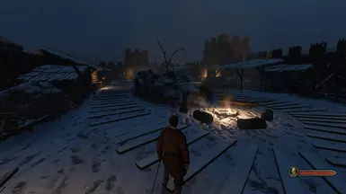 Inner yard lvl 1, winter at night