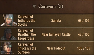 Clan tier based Caravan Party Size and Income