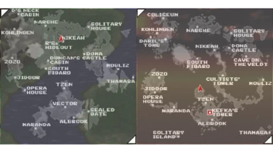 Overworld map with town names