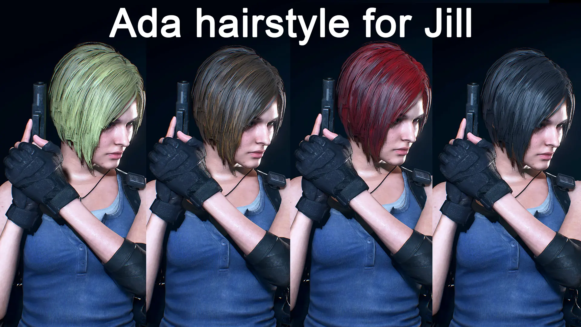 Ada Hairstyle for Jill default classic and stars costume at Resident ...