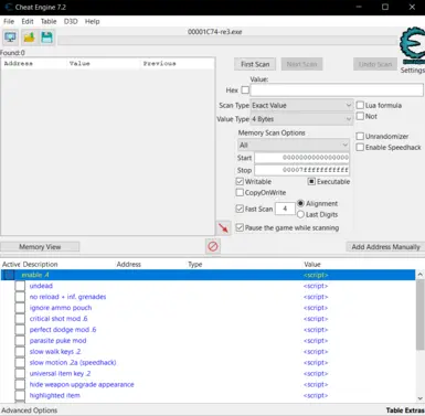 cheat engine table at Resident Evil 3 (2020) Nexus - Mods and community