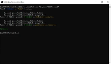 DEternal_loadMods - A script to mod DOOM Eternal's .resources files