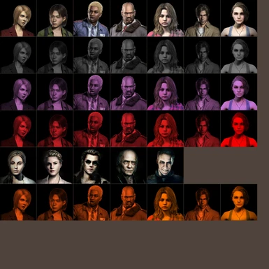 (Resident Evil Outbreak) Character Portraits