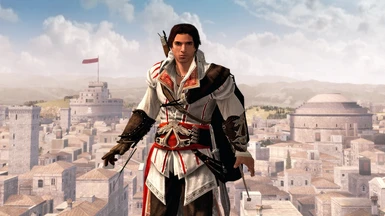 Young Ezio in Giovanni's Robes